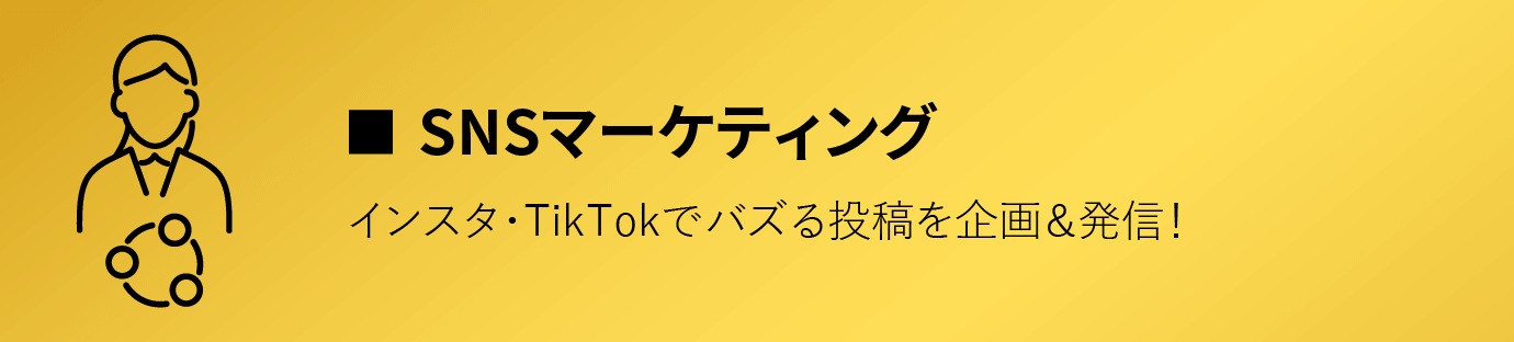 SNSマーケティング/インスタ・TikTokでバズる投稿を企画＆発信！